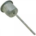 Zásuvný svietnik Shabby Chic sivý Ø3cm V8,5cm 8 ks | Floristik24.sk
