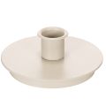 Floristik24 Okrúhle krémové svietniky na kužeľovité sviečky, dekorácia na stôl, 10 cm, 2 kusy