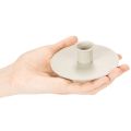 Okrúhle krémové svietniky na kužeľovité sviečky, dekorácia na stôl, 10 cm, 2 kusy | Floristik24.sk
