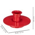Malé červené svietniky na kužeľovité sviečky s priemerom 8 cm, 3 kusy | Floristik24.sk