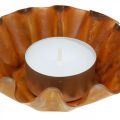 Floristik24 Dekoračná forma na pečenie, kovová dekorácia patina, tanier na sviečku Ø9cm V3cm 6 kusov