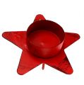 Floristik24 Svietnik v tvare hviezdy na čajovú sviečku 10x7cm červený