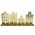 Floristik24 Svietnik vianočné osvetlenie Deco Houses Gold 52×12cm