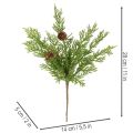 Umelý borovicový konár so šiškami, 28 cm, 6 kusov | Floristik24.sk