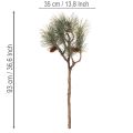 Umelá borovicová vetvička so šiškami, dekorácia do obývačky, 93 cm | Floristik24.sk
