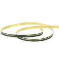 Floristik24 Curlingová stuha darčeková stuha zelená so zlatými prúžkami 10mm 250m