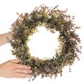 Veniec z umelého eukalyptu, jesenná dekorácia, okrúhly, 45 cm | Floristik24.sk