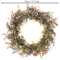 Veniec z umelého eukalyptu, jesenná dekorácia, okrúhly, 45 cm | Floristik24.sk