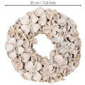 Veniec s lotosovým kvetom, prírodná dekorácia, sušené kvety, 35 cm | Floristik24.sk