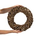 Dekoratívny veniec z prírodných konárov, ratanový veniec, okrúhly, veľký, 45 cm | Floristik24.sk