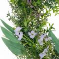 Floristik24 Dekoračný veniec eukalyptus, papraď, kvety umelý veniec stolový veniec