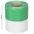 Zeleno-biela moaré stuha na veniec, 100 mm x 25 m - národná stuha, taftové lemovanie, mašľová stuha, ozdobná stuha | Floristik24.sk