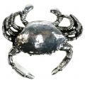 Dekoratívny krab, starožitné striebro, 12 cm | Floristik24.sk