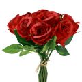 Floristik24 Umelé ruže v zväzku červené 30cm 10ks