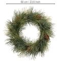 Veniec z umelých borovicových konárov so šiškami 60 cm | Floristik24.sk