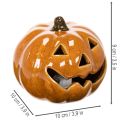 Keramická tekvica LED Halloween dekorácia malá 10 cm | Floristik24.sk