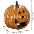 Halloweenská LED dekorácia s tekvicou 15 cm | Floristik24.sk