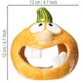 Dekoratívna figúrka tekvice a držiak na čajové sviečky, vtipná tvárička, jesenná dekorácia, 12 cm, 2 kusy | Floristik24.sk