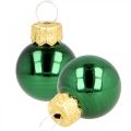 Floristik24 Mini vianočné gule sklenené zelené matné/lesklé Ø2cm 44ks