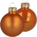 Floristik24 Vianočné gule sklenené oranžové gule matné/lesklé Ø4cm 60ks