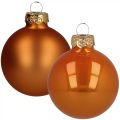 Floristik24 Vianočné ozdoby sklenené oranžové matné lesklé Ø5,5cm 26ks