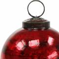 Floristik24 Ozdoba na stromček Vianočná guľa sklenená červená Ø8cm 6ks