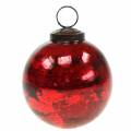 Floristik24 Ozdoba na stromček Vianočná guľa sklenená červená Ø10cm 4ks