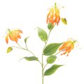 Floristik24 Umelý kvet Gloriosa oranžovej farby s dlhými stonkami do vázy 80 cm 3 ks