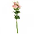 Floristik24 Umelé kvety Lisianthus ružové umelé hodvábne kvety 50cm 5ks