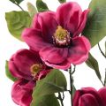 Floristik24 Umelý kvet konárik magnólie, magnólia umelá ružová 65cm 3ks