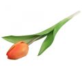 Floristik24 Umelý kvet Tulipán Orange Real Touch jarný kvet V21cm