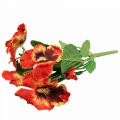 Floristik24 Umelé kvety, hodvábne kvety, maceška pomarančová 29cm