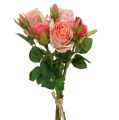 Floristik24 Kytica z umelých ruží ružová 40cm