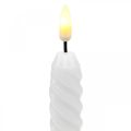 Floristik24 LED sviečky biely časovač pravý vosk na batériu 25cm 2ks