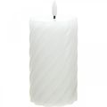 Floristik24 LED sviečka s časovačom biela teplý biely pravý vosk Ø7,5cm V15cm