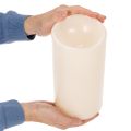 Veľká LED sviečka na batérie s časovačom, teplá biela, vonkajšia, 25 cm | Floristik24.sk