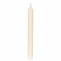 Floristik24 LED sviečka v bielej farbe s teplým bielym svetlom, 24 cm, s časovačom, 2 kusy