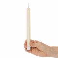 LED sviečka v bielej farbe s teplým bielym svetlom, 24 cm, s časovačom, 2 kusy | Floristik24.sk