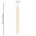 LED sviečka v bielej farbe s teplým bielym svetlom, 24 cm, s časovačom, 2 kusy | Floristik24.sk