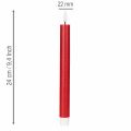 LED sviečka, červená s teplým bielym svetlom, 24 cm, 2 kusy | Floristik24.sk