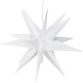 Floristik24 LED hviezda 3D biely časovač batérie vonku Ø30cm H74cm