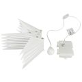 LED hviezda 3D biely časovač batérie vonku Ø30cm H74cm | Floristik24.sk