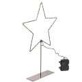 Floristik24 LED hviezda s priehradkou na batérie na stojane na parapet a stôl 46 cm