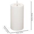 LED stĺpová sviečka, blikajúca, s časovačom, Ø7cm, 16cm | Floristik24.sk