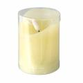 Floristik24 LED sviečka z pravého vosku slonová kosť, s teplým bielym plameňom, časovač na batérie Ø7,5 V10 cm