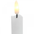 Floristik24 LED sviečka vosková stolová sviečka teplá biela na batériu Ø2cm 24cm 2ks