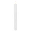 Floristik24 LED sviečky s časovačom sviečky pravý vosk biely 25cm 2ks