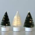 Floristik24 LED vianočný stromček zelený / biely 10cm 3ks