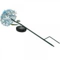 Floristik24 LED chryzantéma, svietiaca dekorácia do záhrady, kovová dekorácia modrá L55cm Ø15cm
