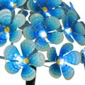 Floristik24 LED chryzantéma, svietiaca dekorácia do záhrady, kovová dekorácia modrá L55cm Ø15cm